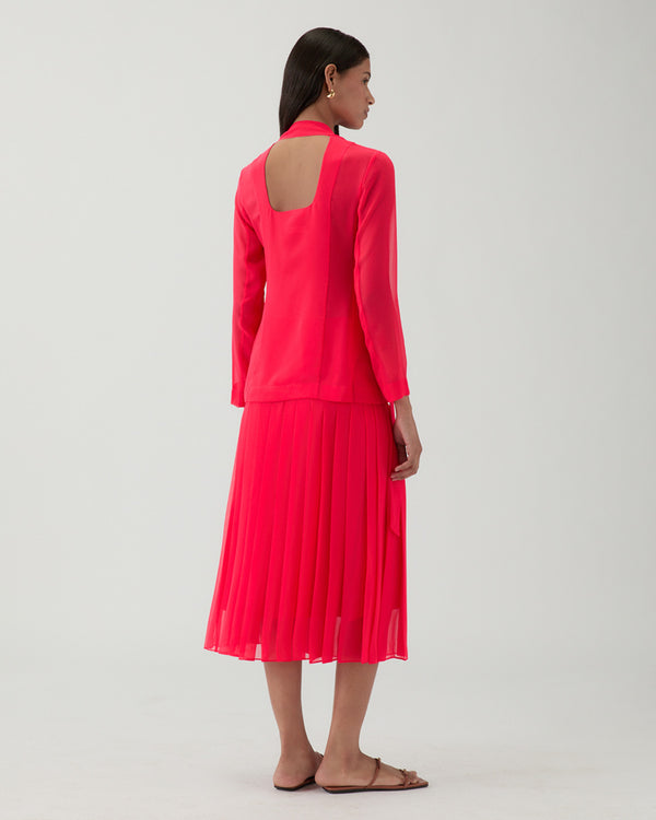 Rejina Pyo Kekoa Top Chiffon Hot Pink