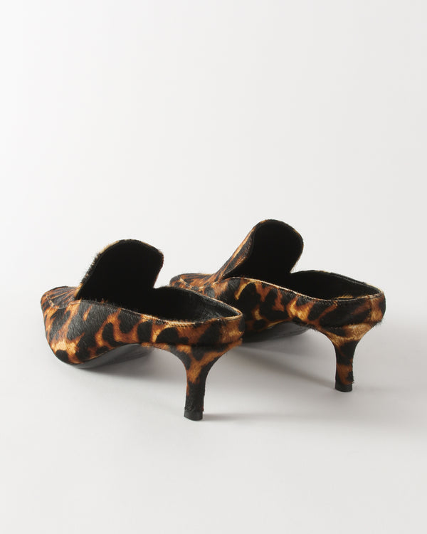 Rejina Pyo Kitten Mule Pony Print Leopard