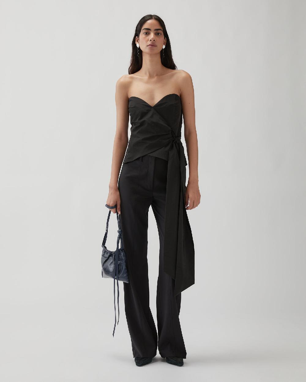 rejina pyo Kunika Blouse Taffeta Black