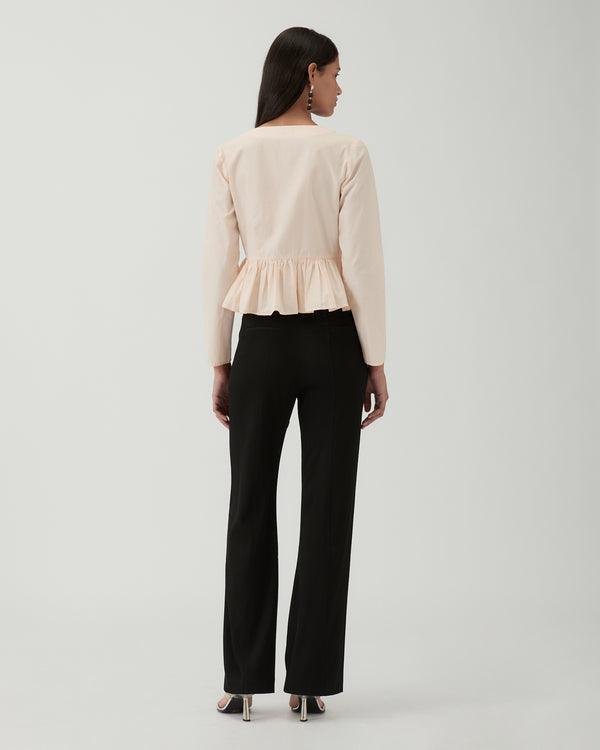 Rejina Pyo Lana Blouse Silk Blend Taffeta Apricot