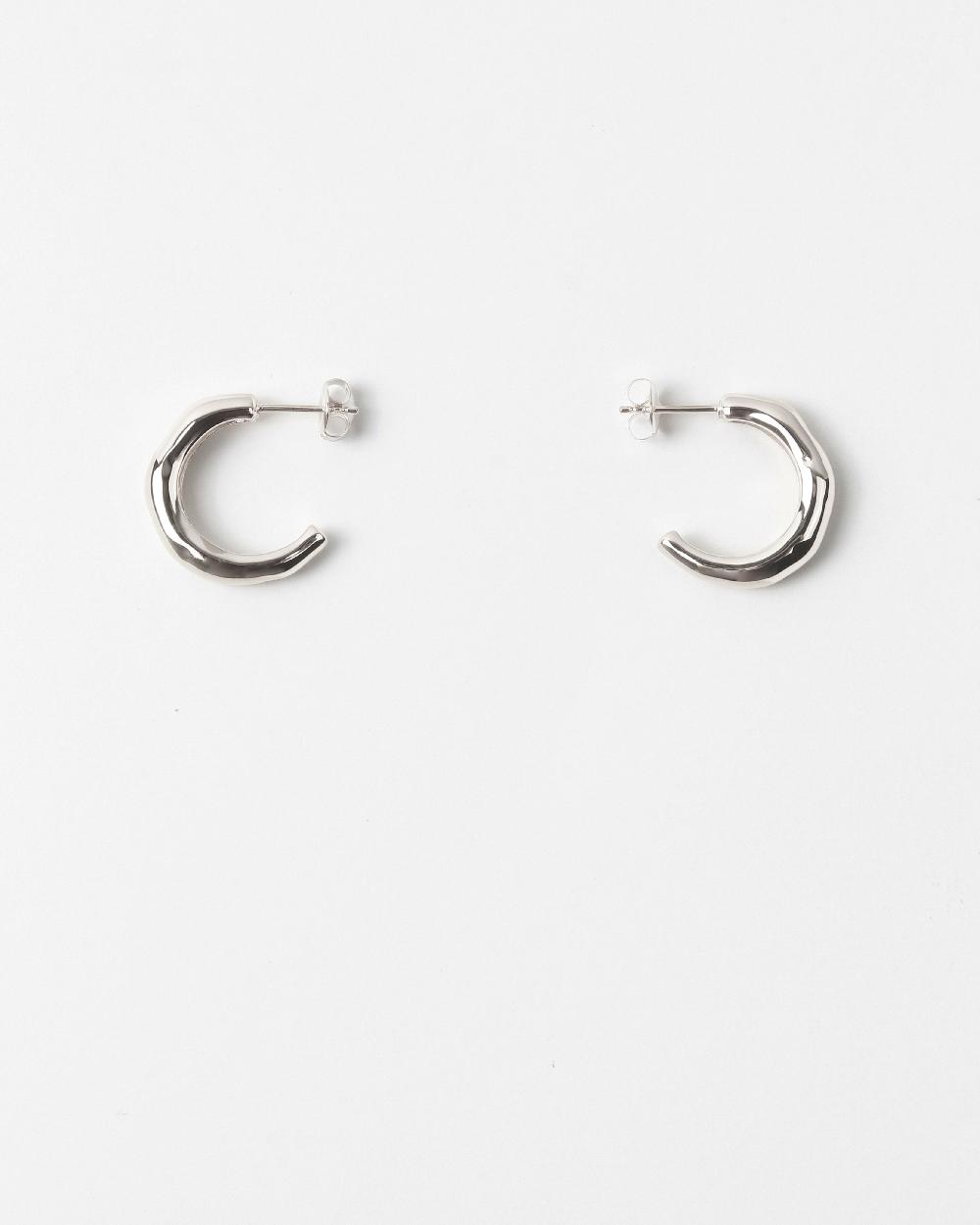 rejina pyo Large Hoops Silver Plated