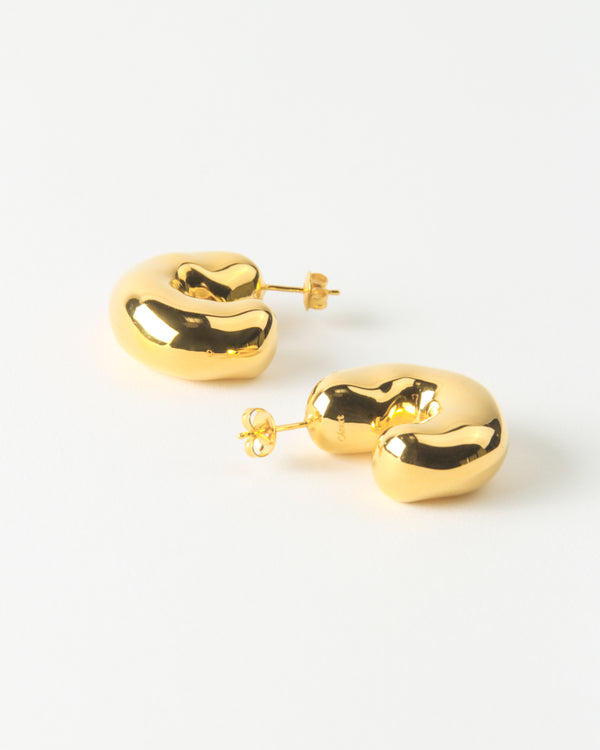 Rejina Pyo Large Molten Hoops Gold Plated