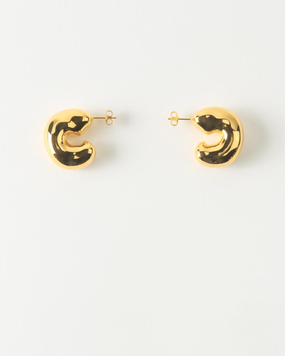 rejina pyo Large Molten Hoops Gold Plated