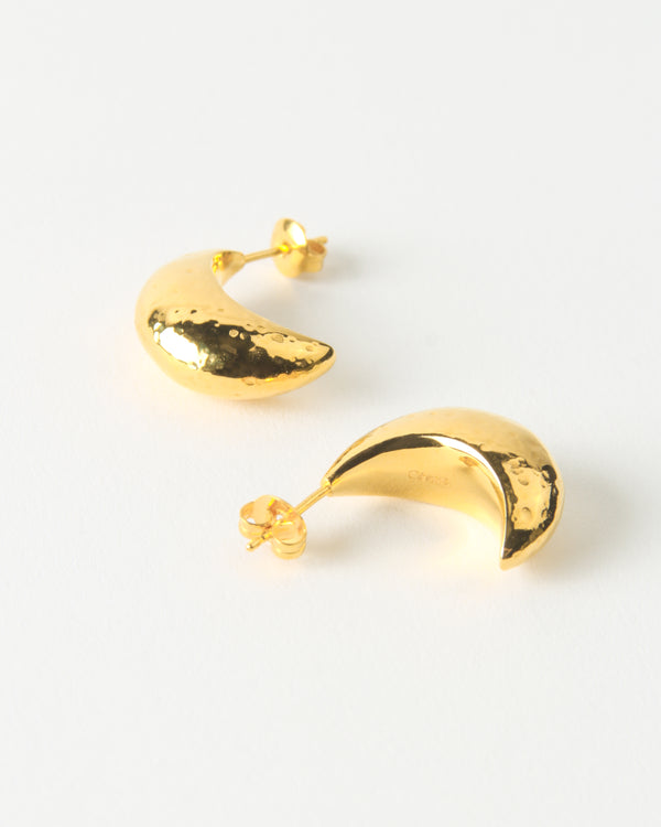 Rejina Pyo Large Moon Hoops Gold Plated