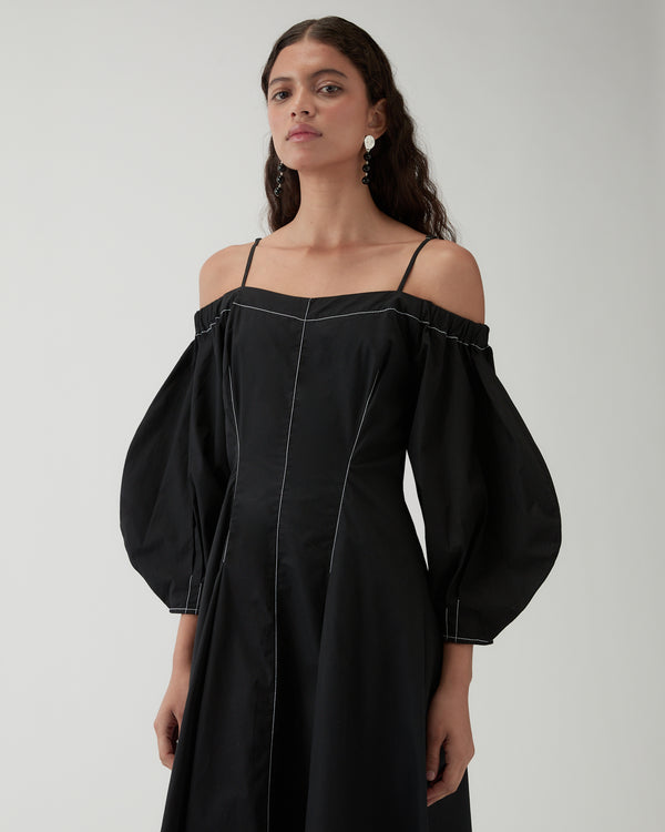 Rejina Pyo Leila Dress Organic Cotton Black