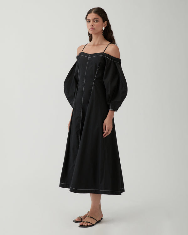 Rejina Pyo Leila Dress Organic Cotton Black