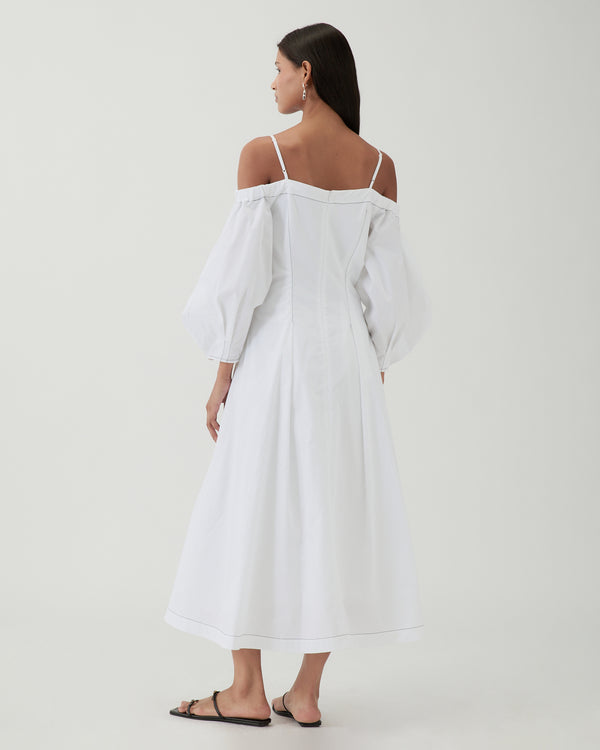 Rejina Pyo Leila Dress Organic Cotton Off-White