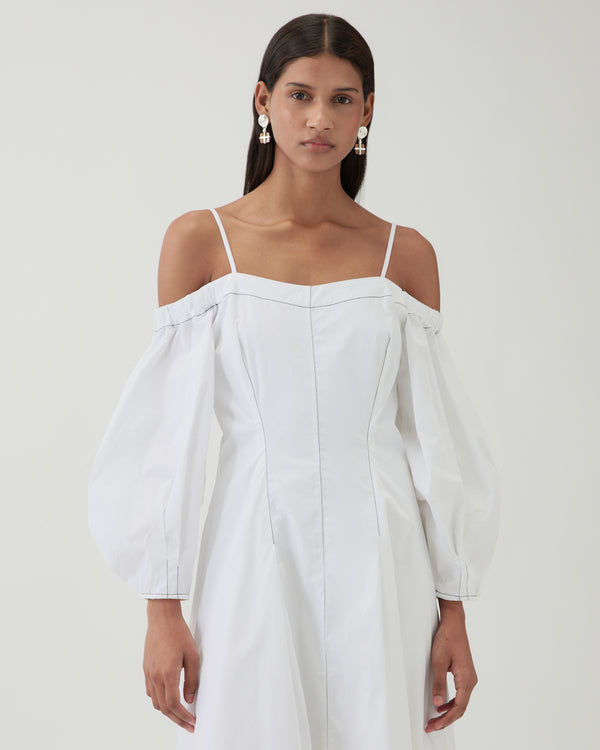 Rejina Pyo Leila Dress Organic Cotton Off-White