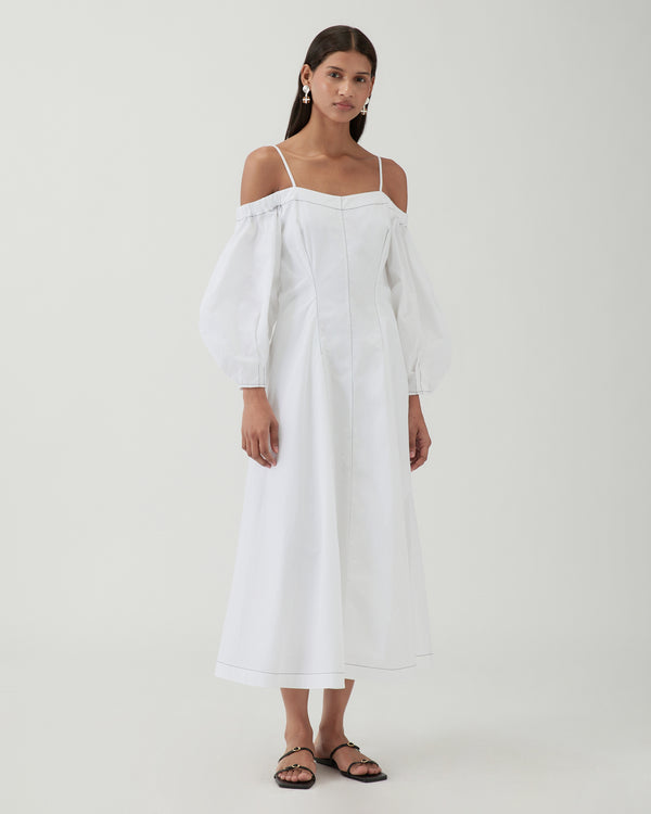 Rejina Pyo Leila Dress Organic Cotton Off-White