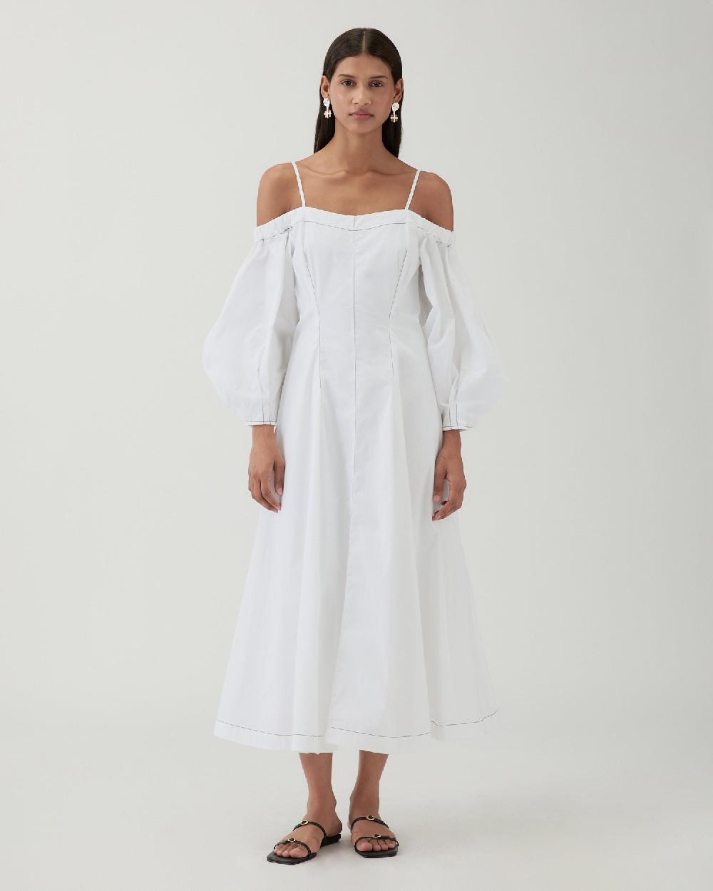 rejina pyo Leila Dress Organic Cotton Off-White