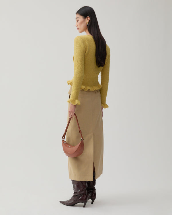 Rejina Pyo Lila Skirt Tencel Blend Suiting Beige