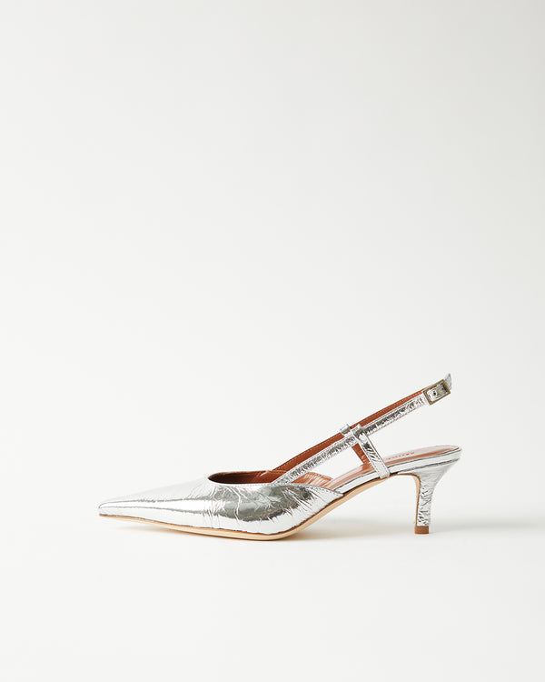 Rejina Pyo Lou Kitten Heels Leather Silver