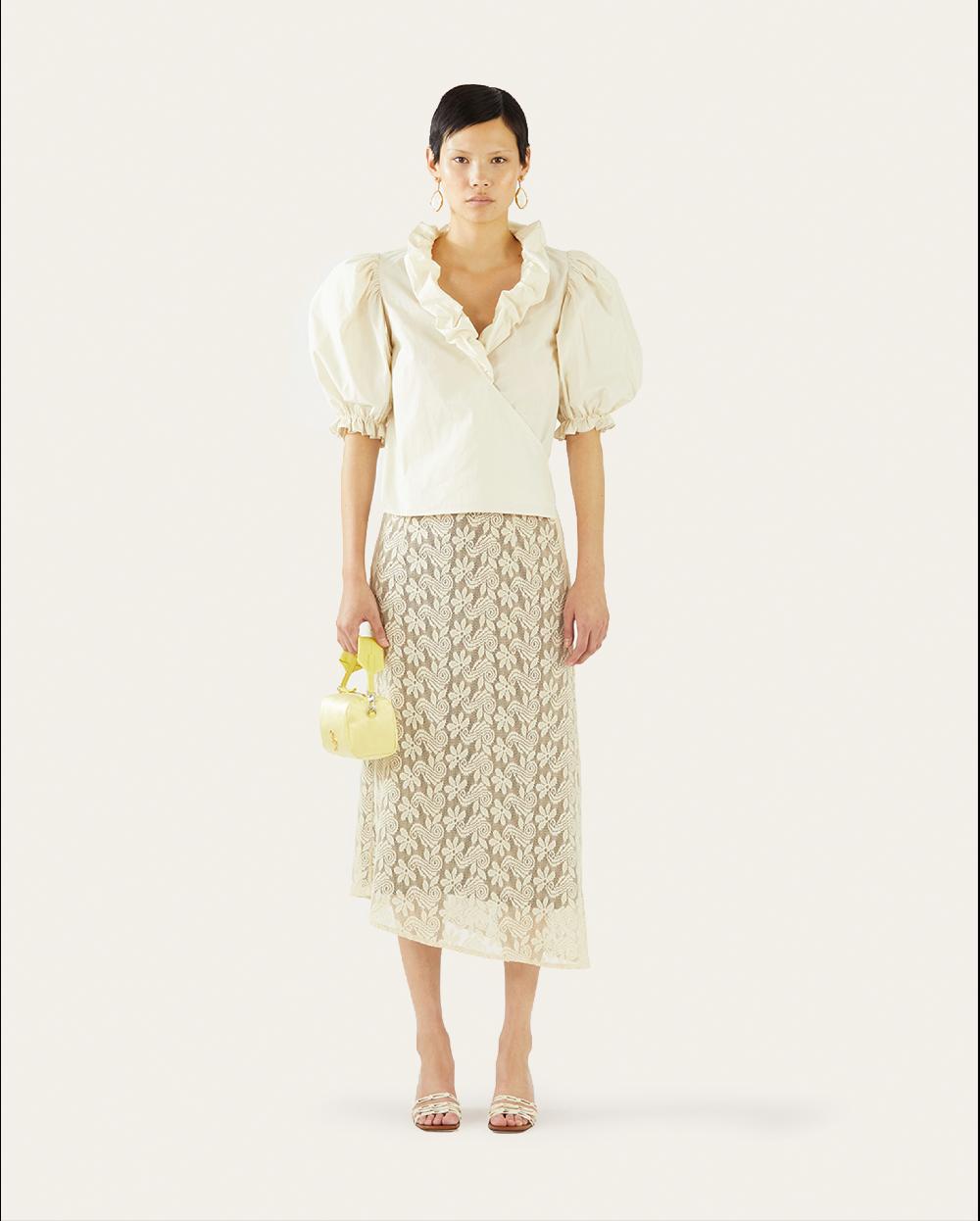 rejina pyo Luna Blouse Organic Cotton Off-White