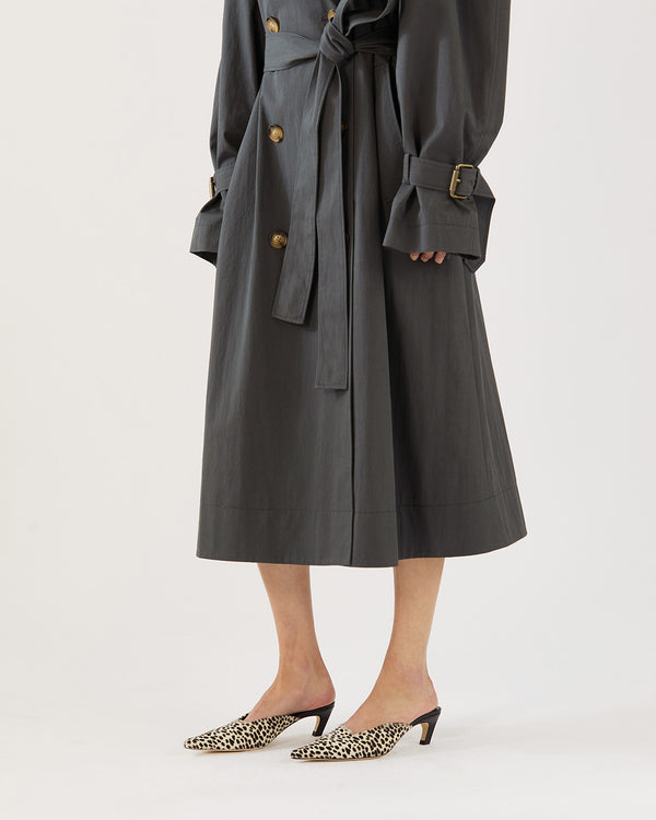 Rejina Pyo Mathilde Mule Pony Polkadot Black + White