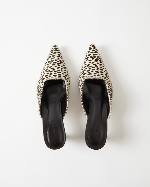 Rejina Pyo Mathilde Mule Pony Polkadot Black + White
