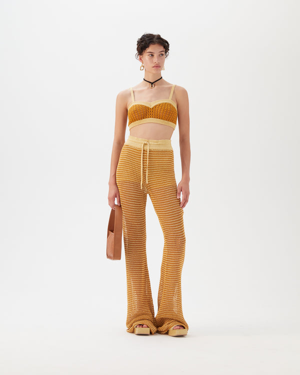 Rejina Pyo Maxine Top Linen Blend Brown