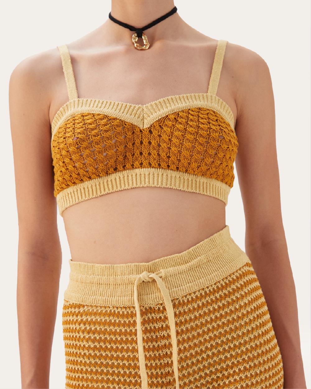 rejina pyo Maxine Top Linen Blend Brown