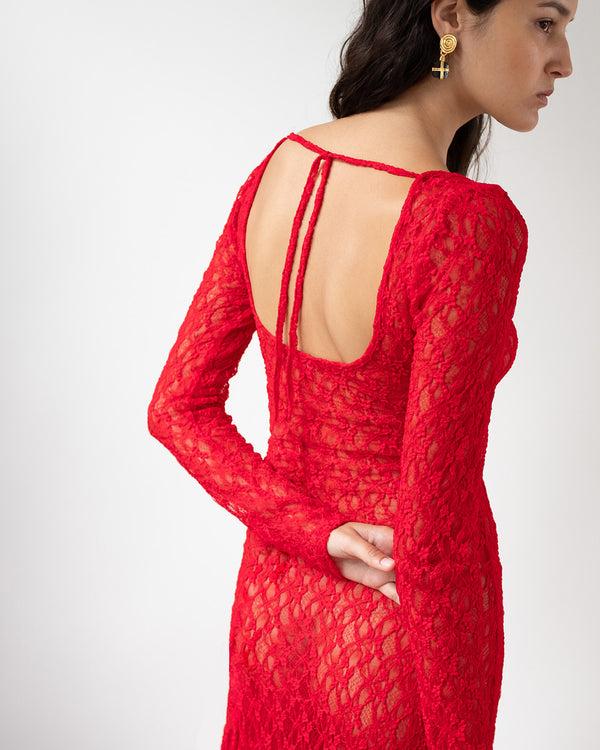 Rejina Pyo Mila Dress Lace Red