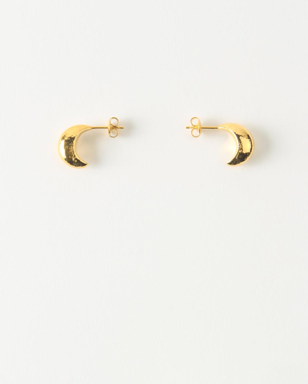 rejina pyo Mini Moon Hoops Gold Plated