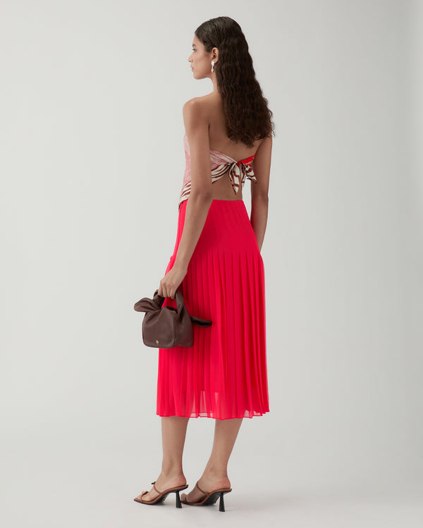 Rejina Pyo Miwa Skirt Chiffon Hot Pink
