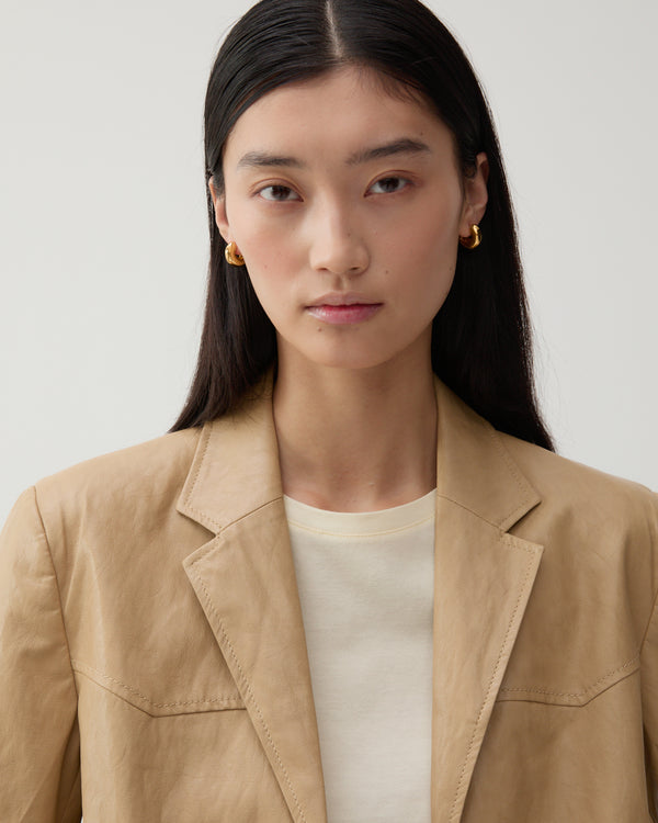 Rejina Pyo Molten Hinged Hoops Gold Plated