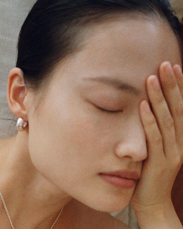 Rejina Pyo Molten Hinged Hoops Silver Plated