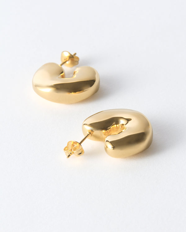 Rejina Pyo Molten Hoops Gold Plated