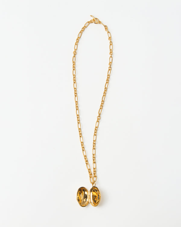 Rejina Pyo Molten Locket Necklace Gold Plated