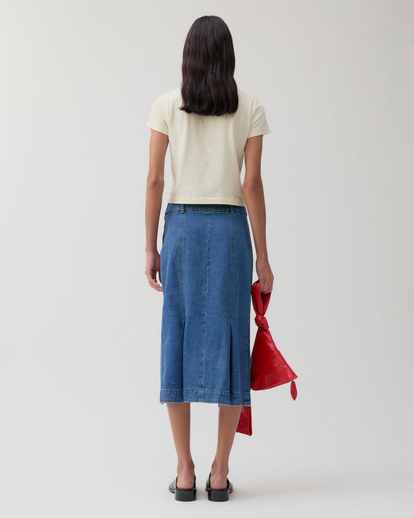 Rejina Pyo Monroe Skirt Organic Cotton Denim Blue