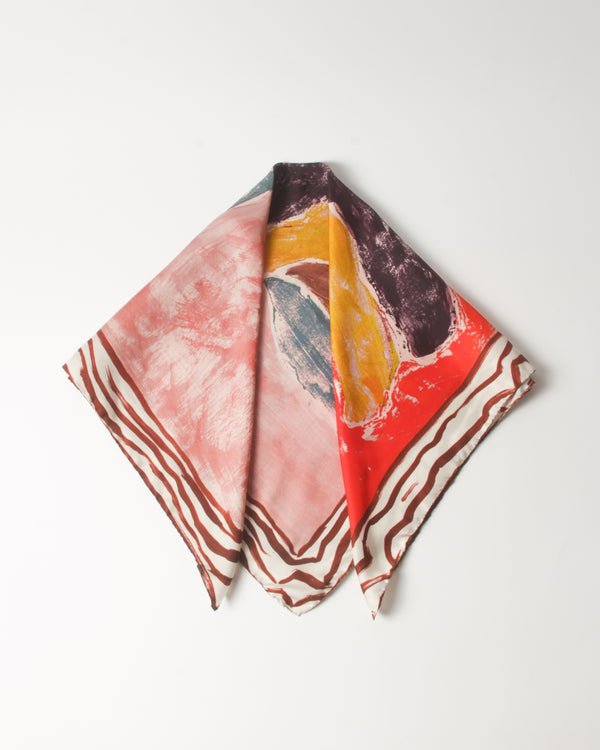 Rejina Pyo Munch X Rejina Pyo Silk Scarf Print Red