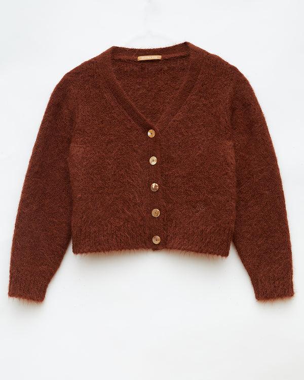 Rejina Pyo Nala Cardigan Alpaca Blend Brown
