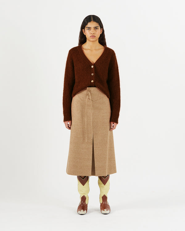 Rejina Pyo Nala Cardigan Alpaca Blend Brown