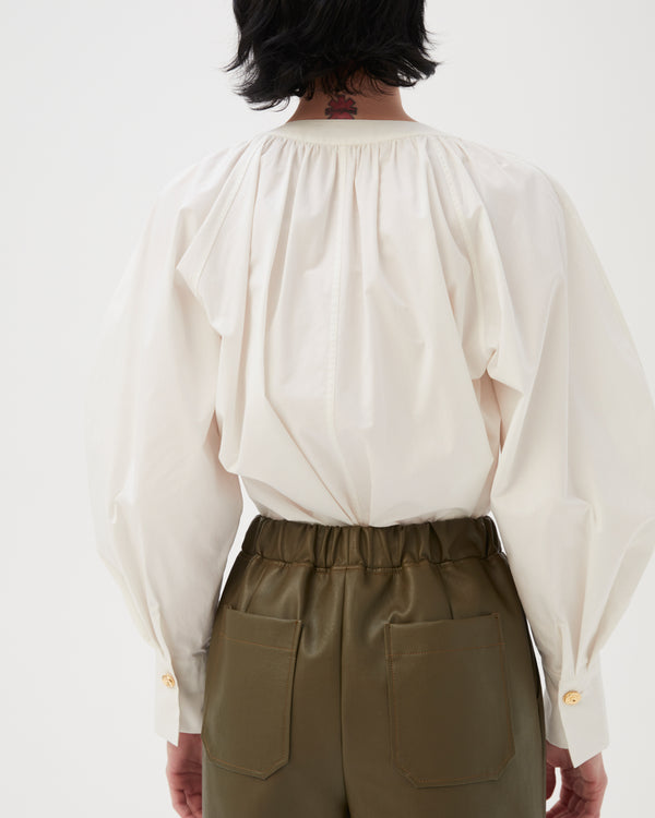 Rejina Pyo Noemi Trousers Faux Leather Green