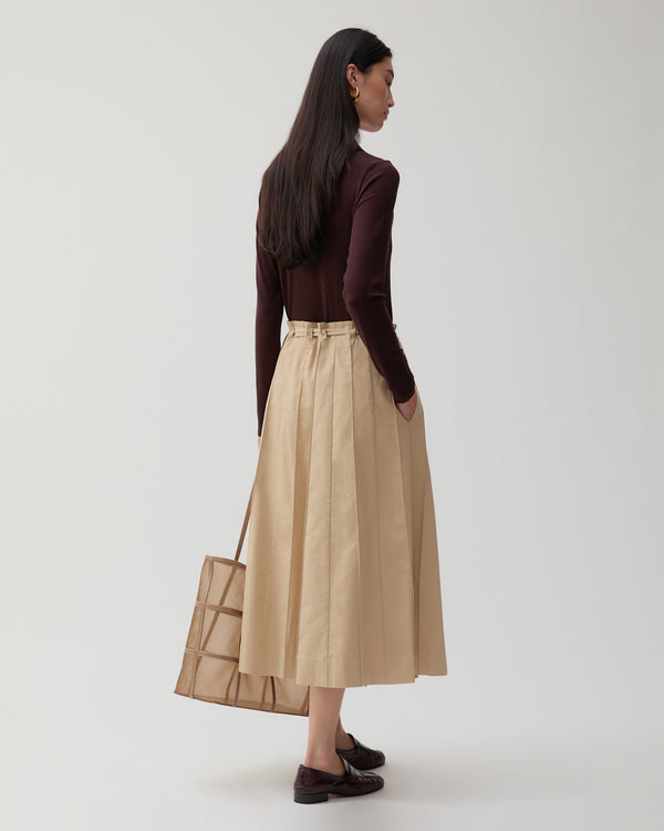 Rejina Pyo Noor Skirt Cotton Blend Tan