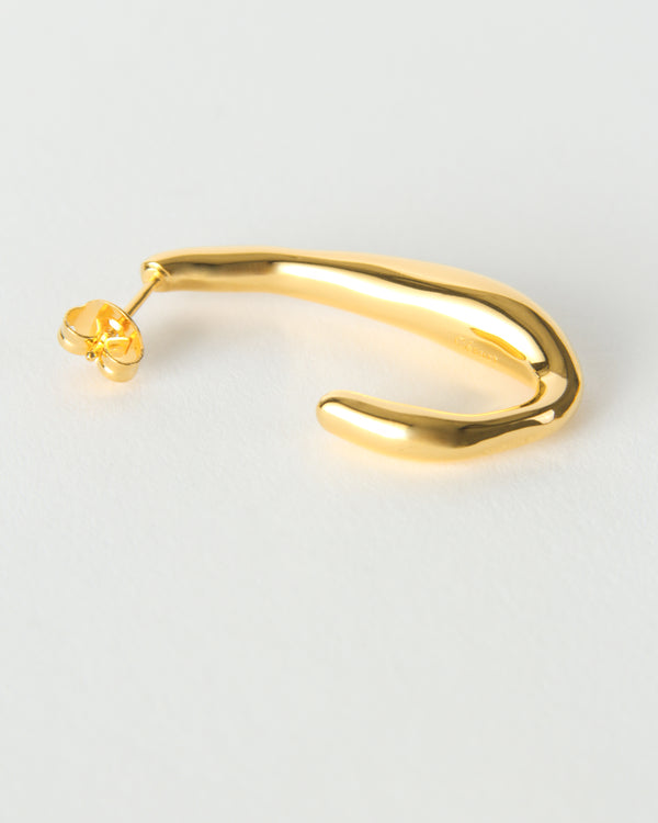 Rejina Pyo Oblong Hoops Gold Plated