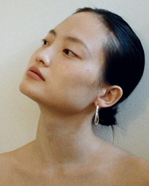 Rejina Pyo Oblong Hoops Silver Plated