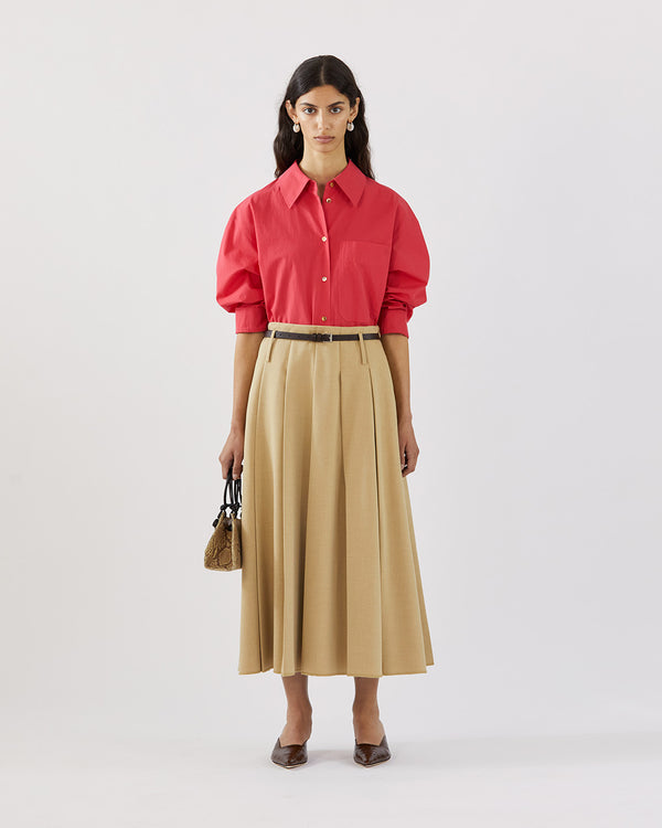 Rejina Pyo Odette Skirt Tencel Blend Suiting Beige