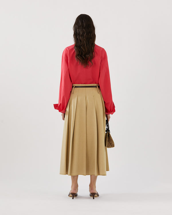 Rejina Pyo Odette Skirt Tencel Blend Suiting Beige
