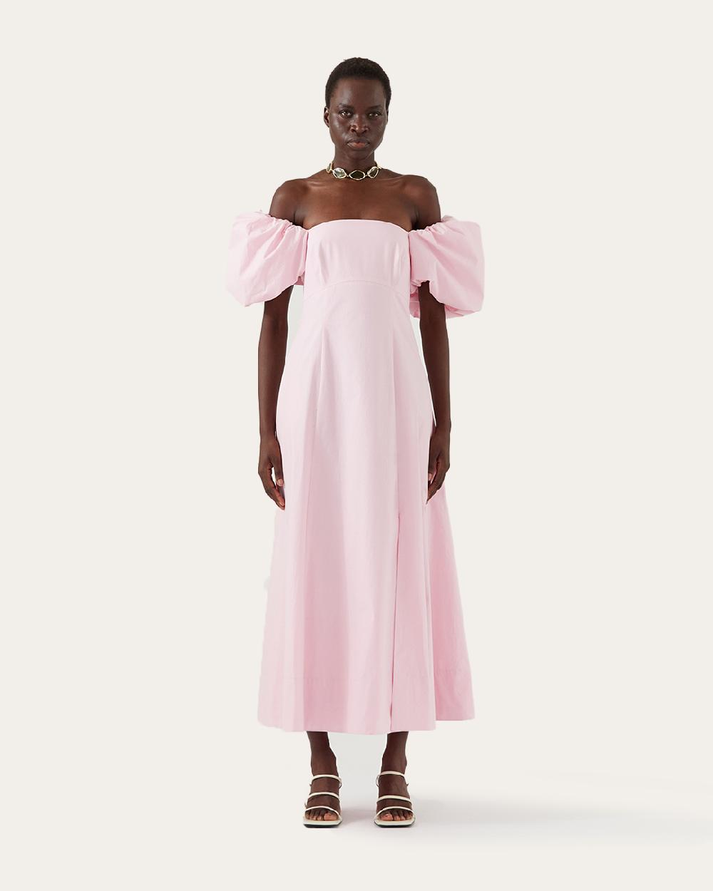 rejina pyo Oksana Dress Organic Cotton Rose