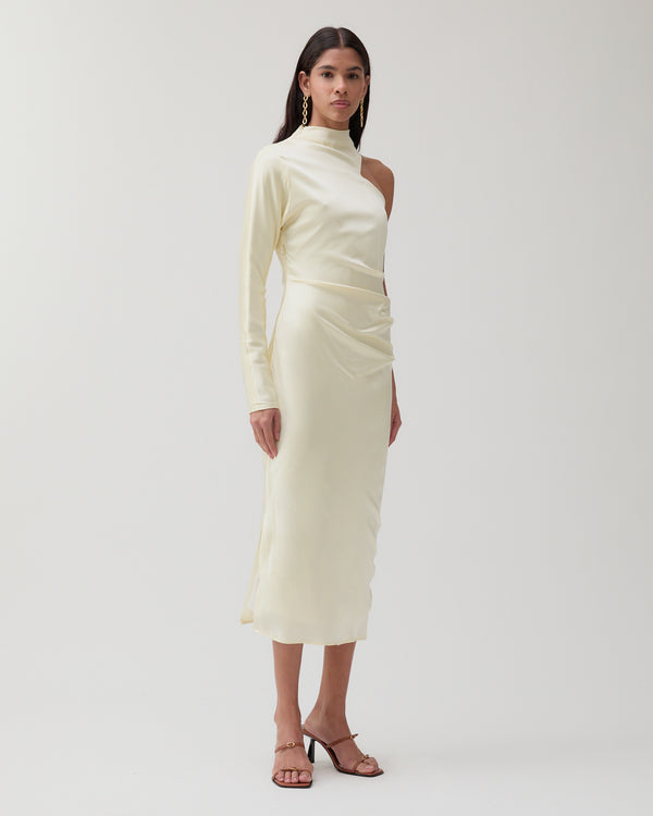 Rejina Pyo Ola Dress Silk Satin Butter