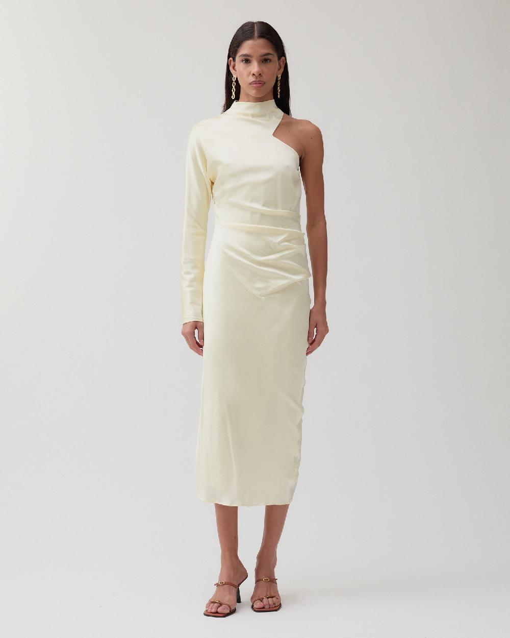 rejina pyo Ola Dress Silk Satin Butter