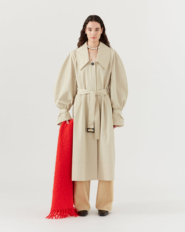 Rejina Pyo Oona Trenchcoat Cotton Twill Sand