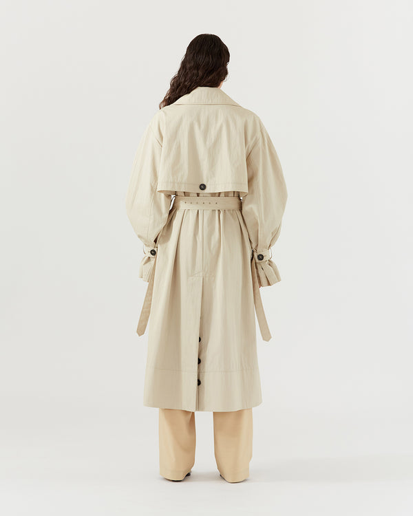 Rejina Pyo Oona Trenchcoat Cotton Twill Sand