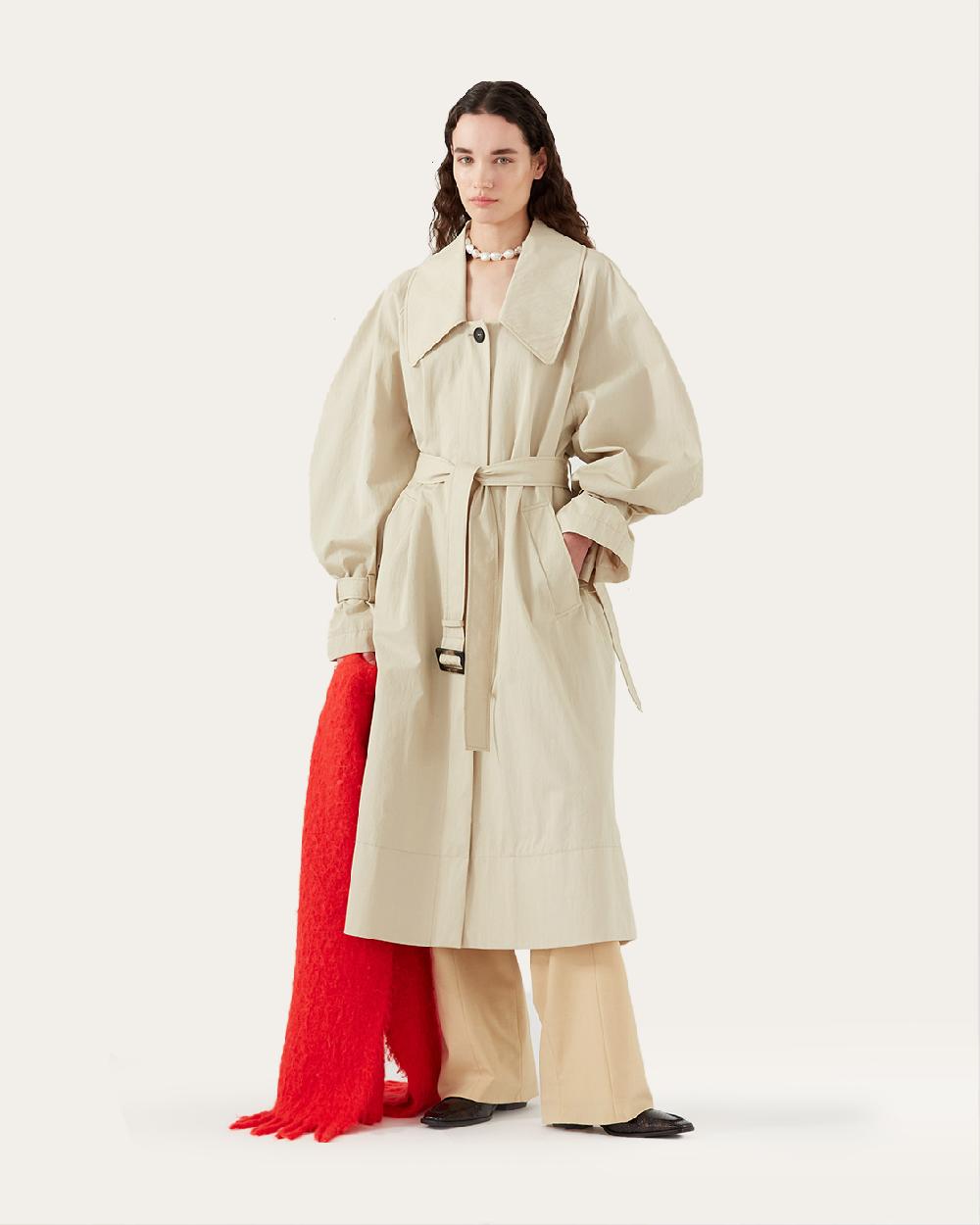 rejina pyo Oona Trenchcoat Cotton Twill Sand
