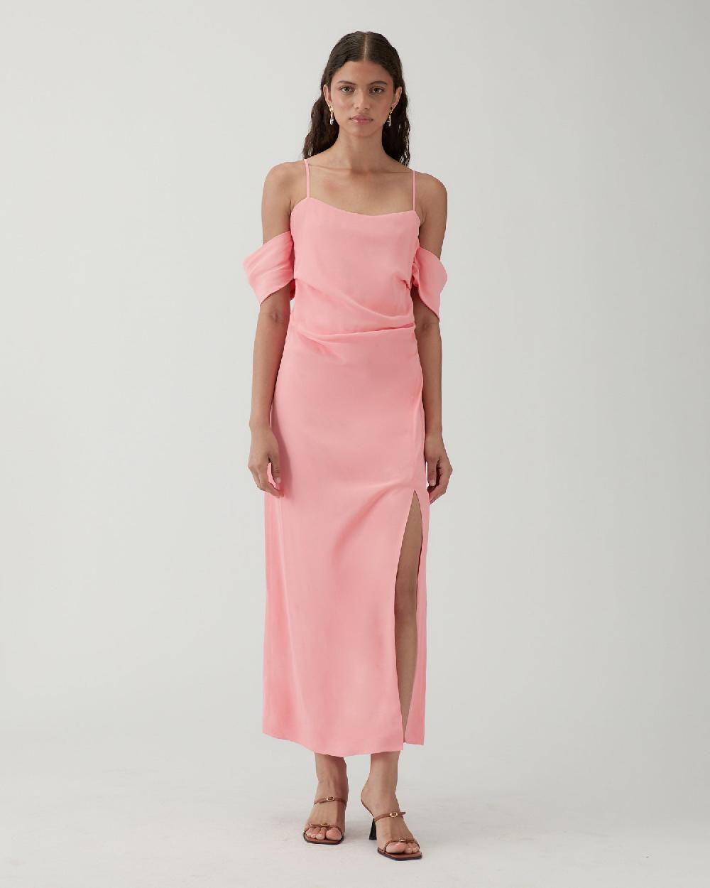 rejina pyo Pauline Dress Crepe Viscose Pink