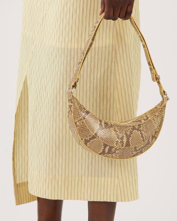 Rejina Pyo Petite Banana Bag Leather Print Snake