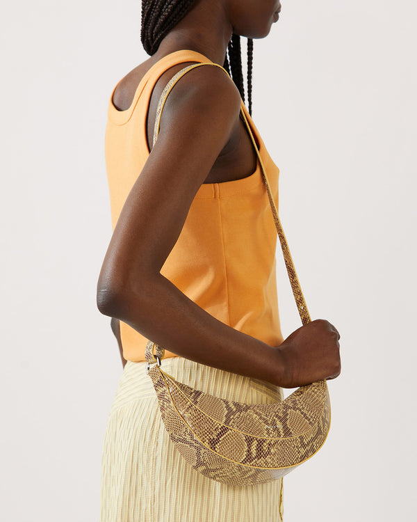 Rejina Pyo Petite Banana Bag Leather Print Snake