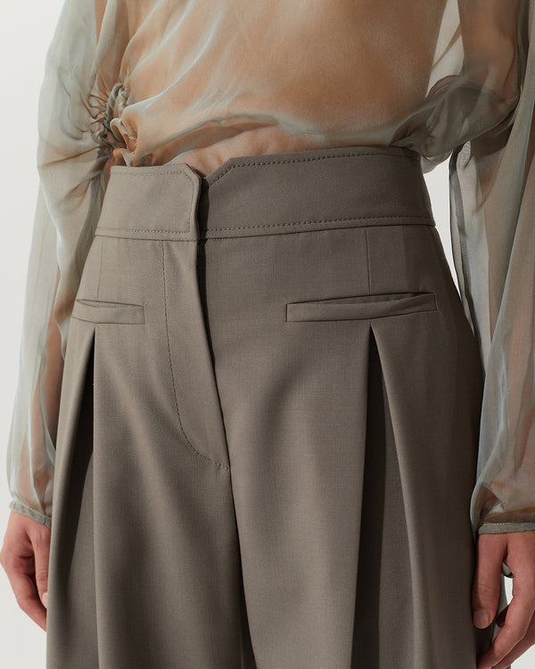 Rejina Pyo Piper Trousers Wool Blend Suiting Slate