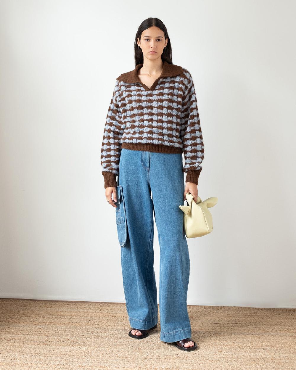 rejina pyo Rae Sweater Alpaca Blend Blue