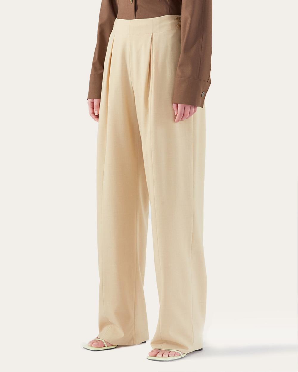 rejina pyo Reine Trousers Wool Blend Shortbread